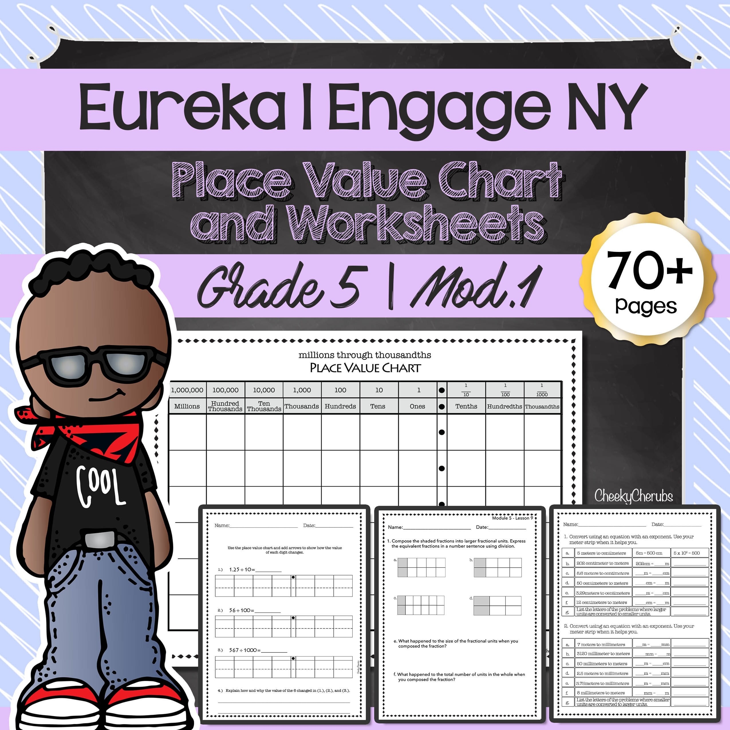 Eureka Math Engage NY Extra Worksheets For 5th Grade module 1 