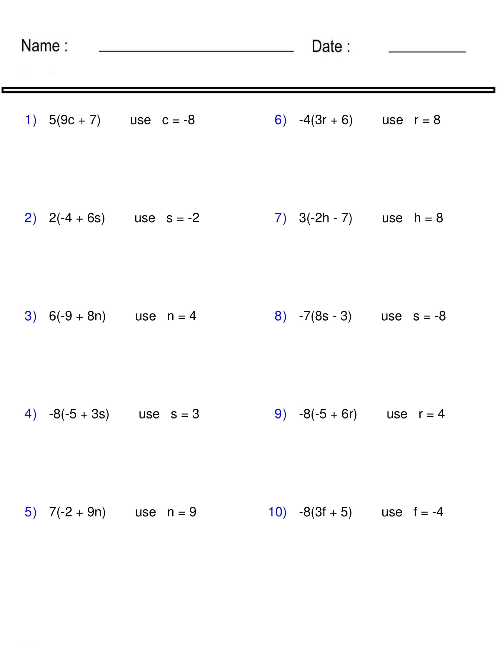 Evaluate Algebraic Expressions Digital And Print Activity Pre Algebra Made By Teachers