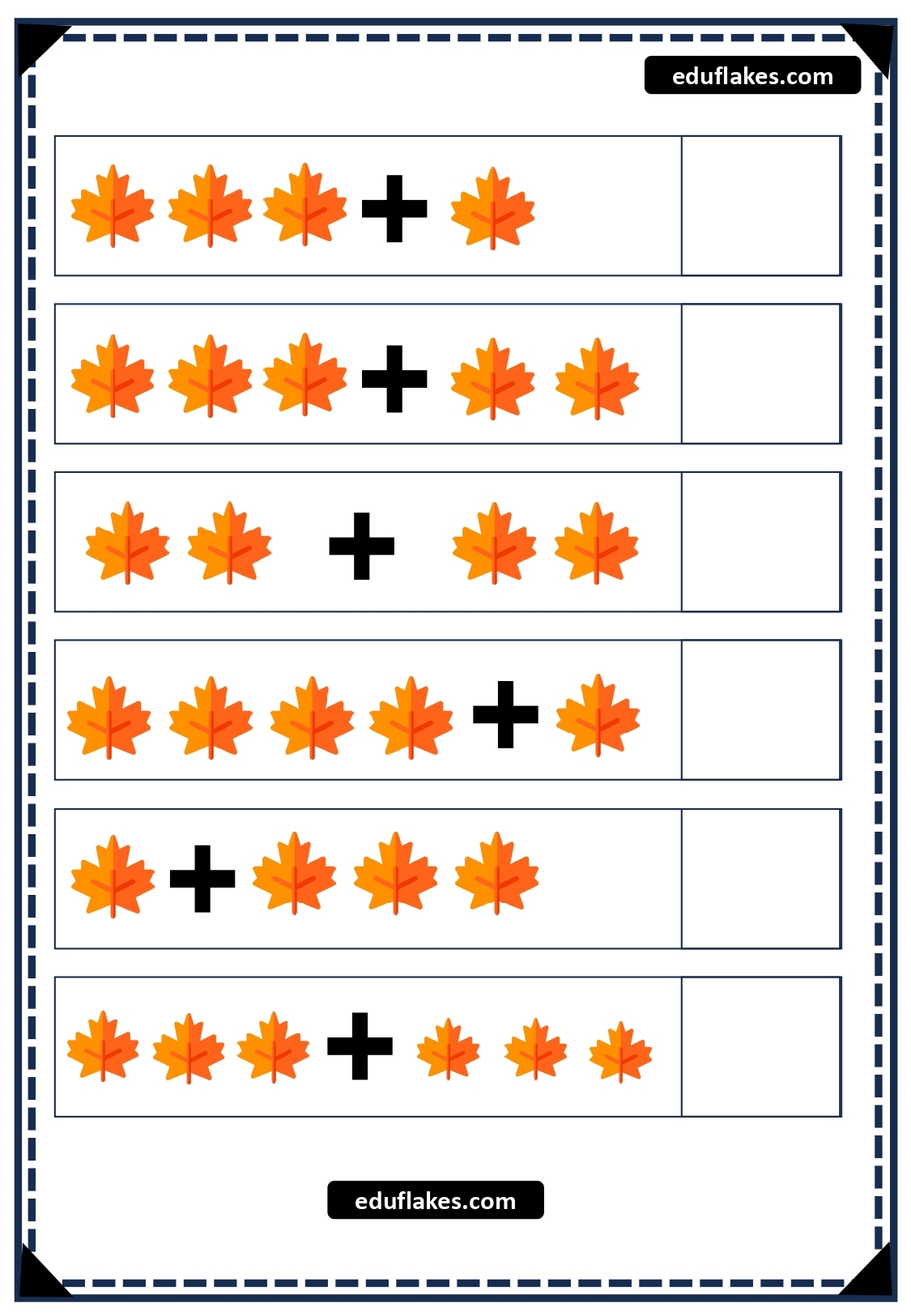 Math Addition Worksheets For Kindergarten