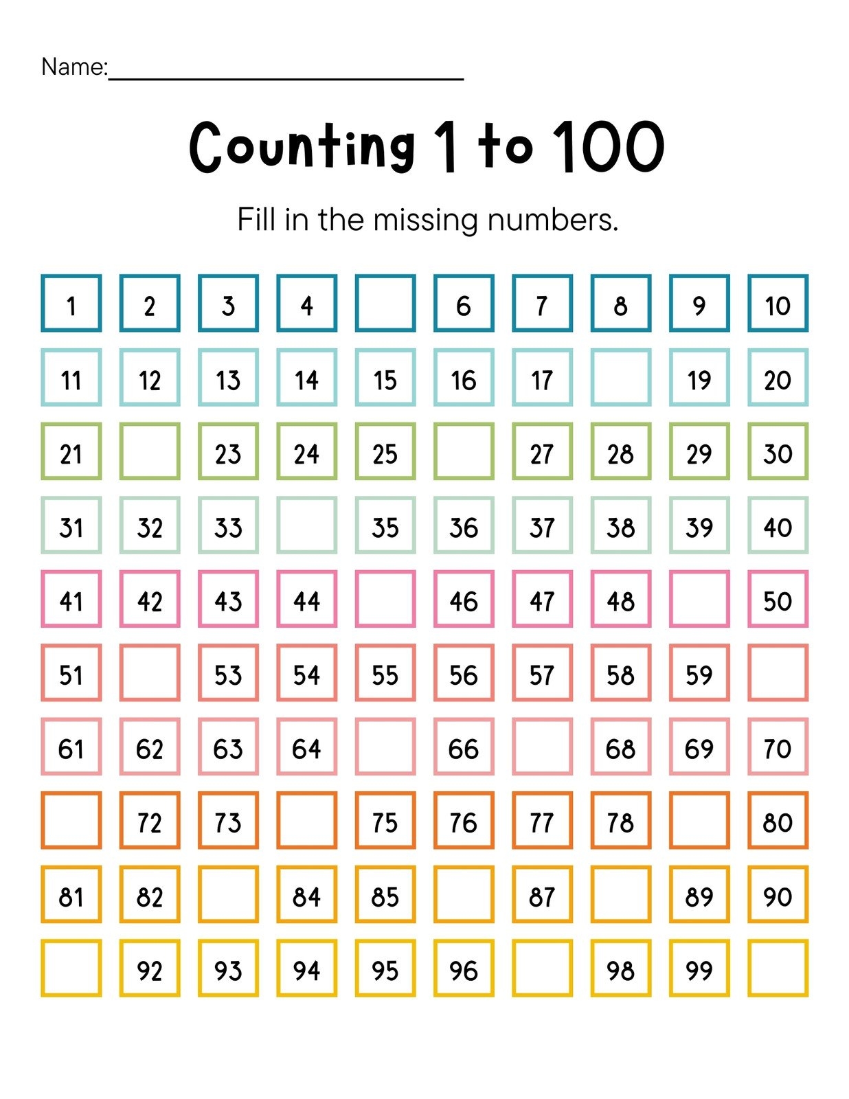 First Grade Math Worksheets
