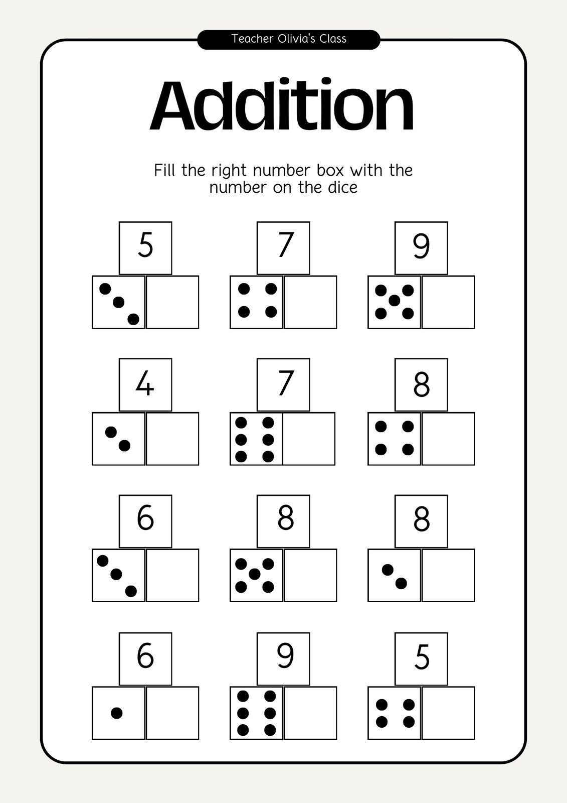 Free 1st Grade Math Worksheet Templates To Customize Canva