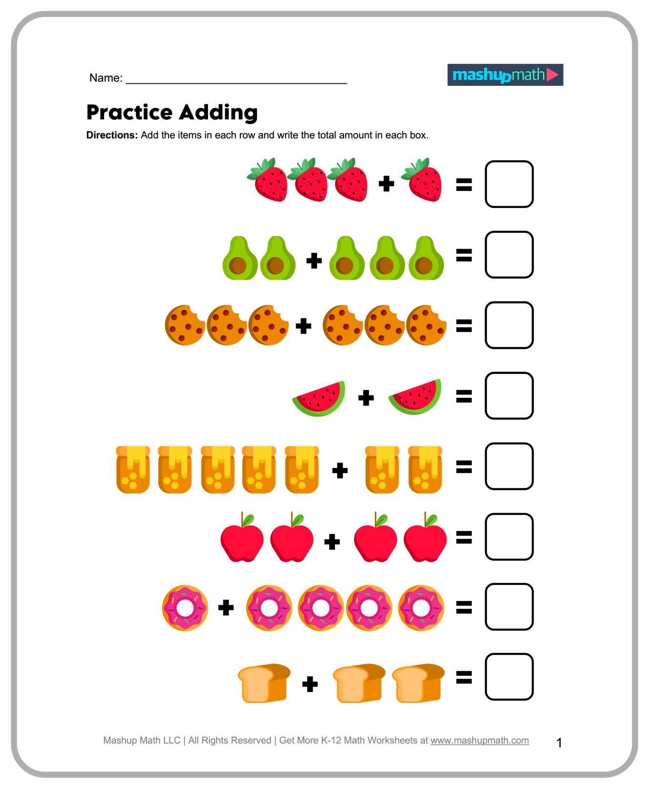 Picture Math Worksheets