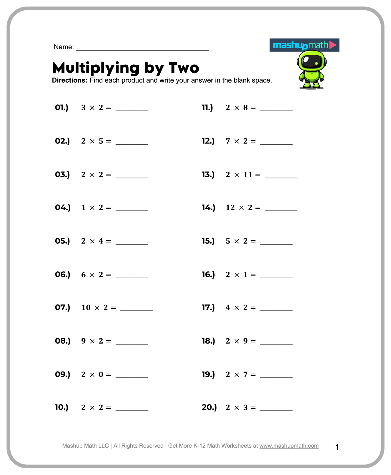 College Math Worksheets