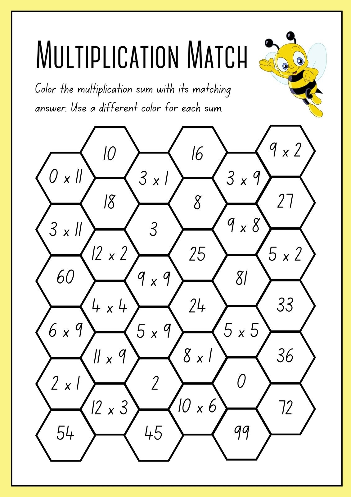 Free And Customizable Multiplication Templates Canva