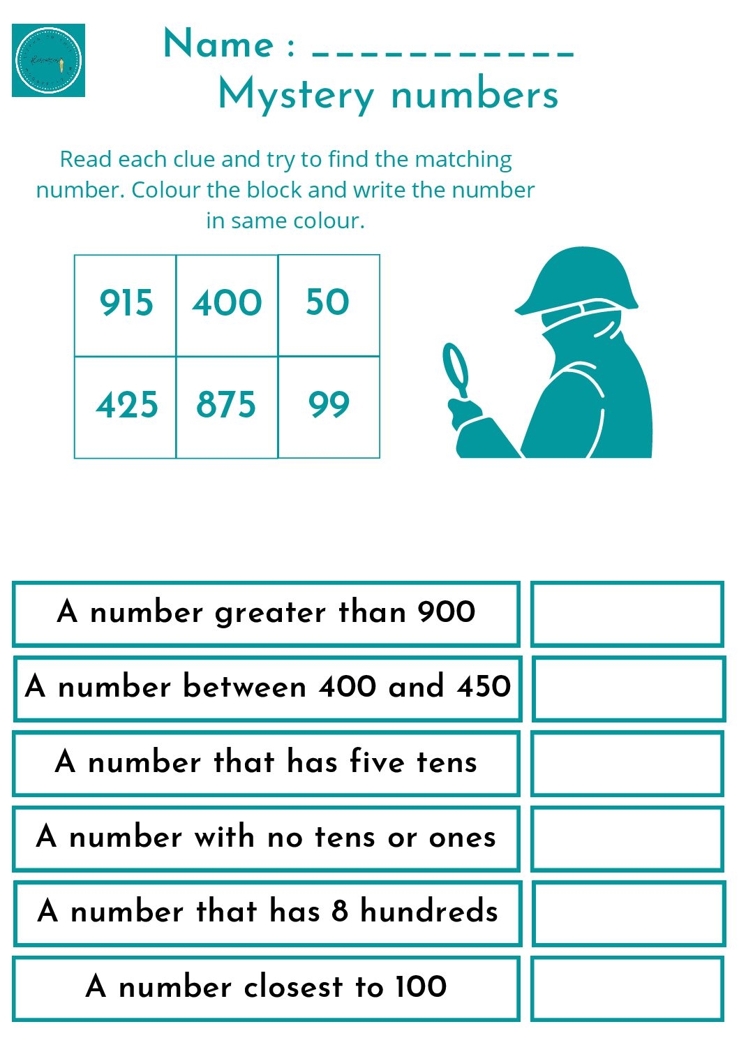Free Detective Math Worksheet Teacha Worksheets Library