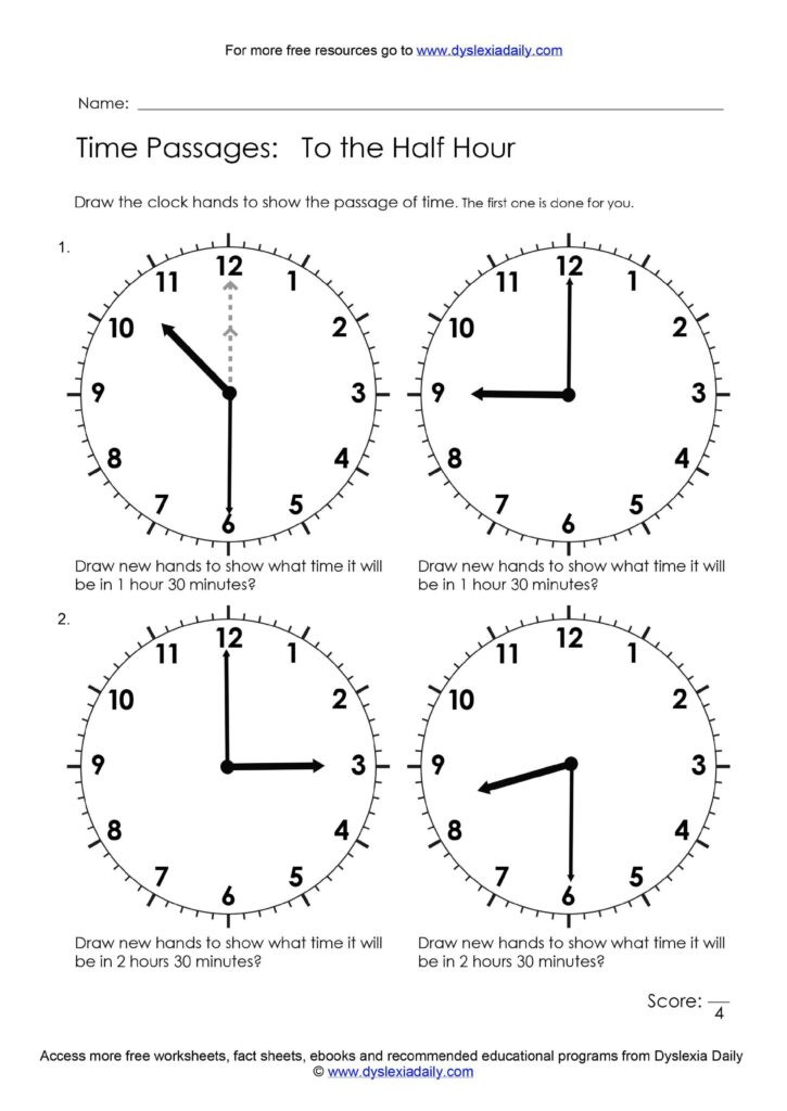 Dyslexia Math Worksheets