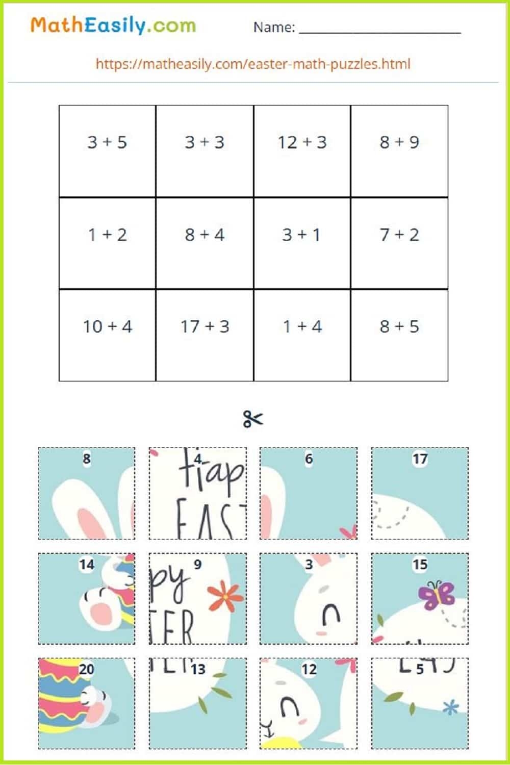 Easter Math Worksheets
