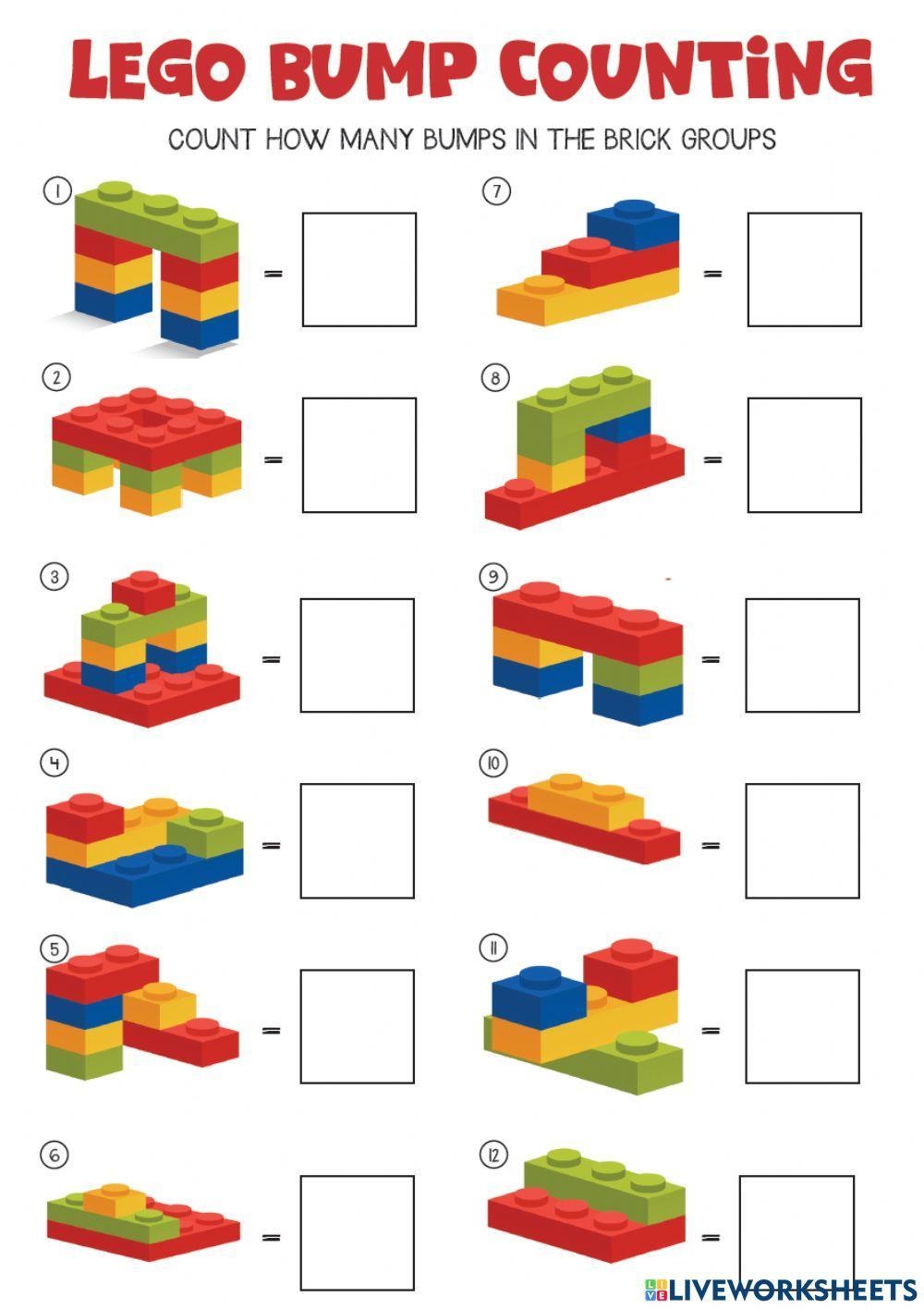 Lego Math Worksheets