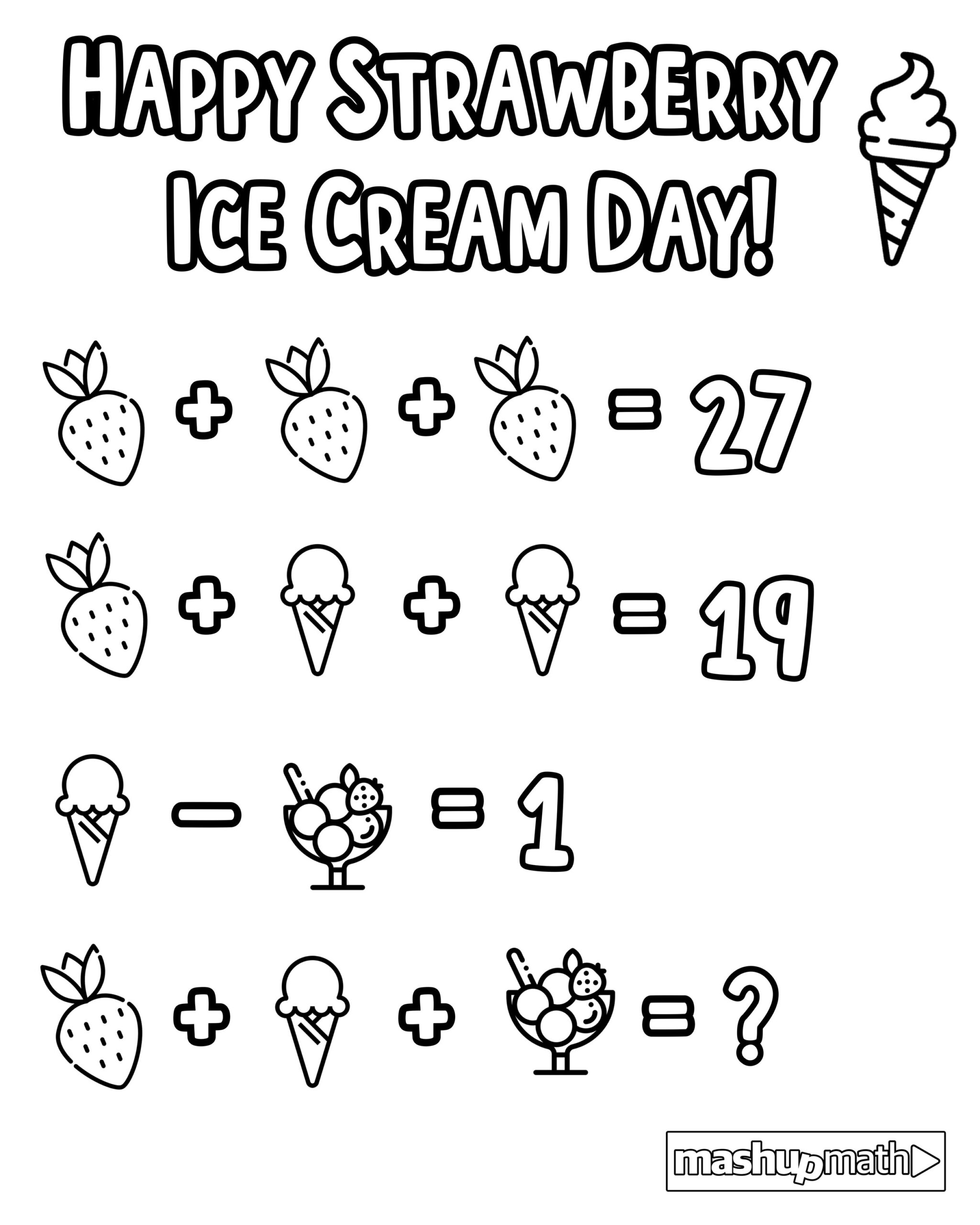 Free Math Coloring Worksheets