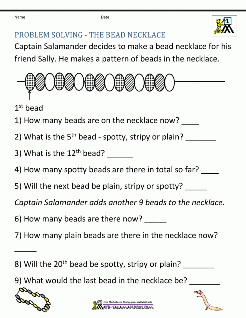 Maths Problem Solving Worksheets