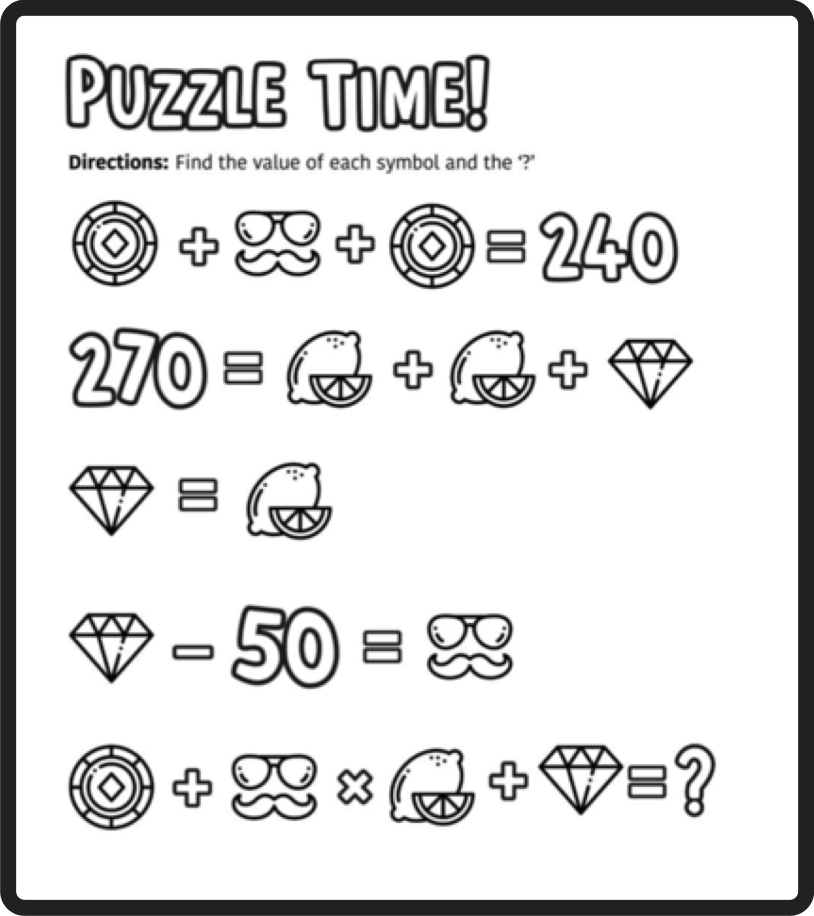Math Worksheets With Riddles