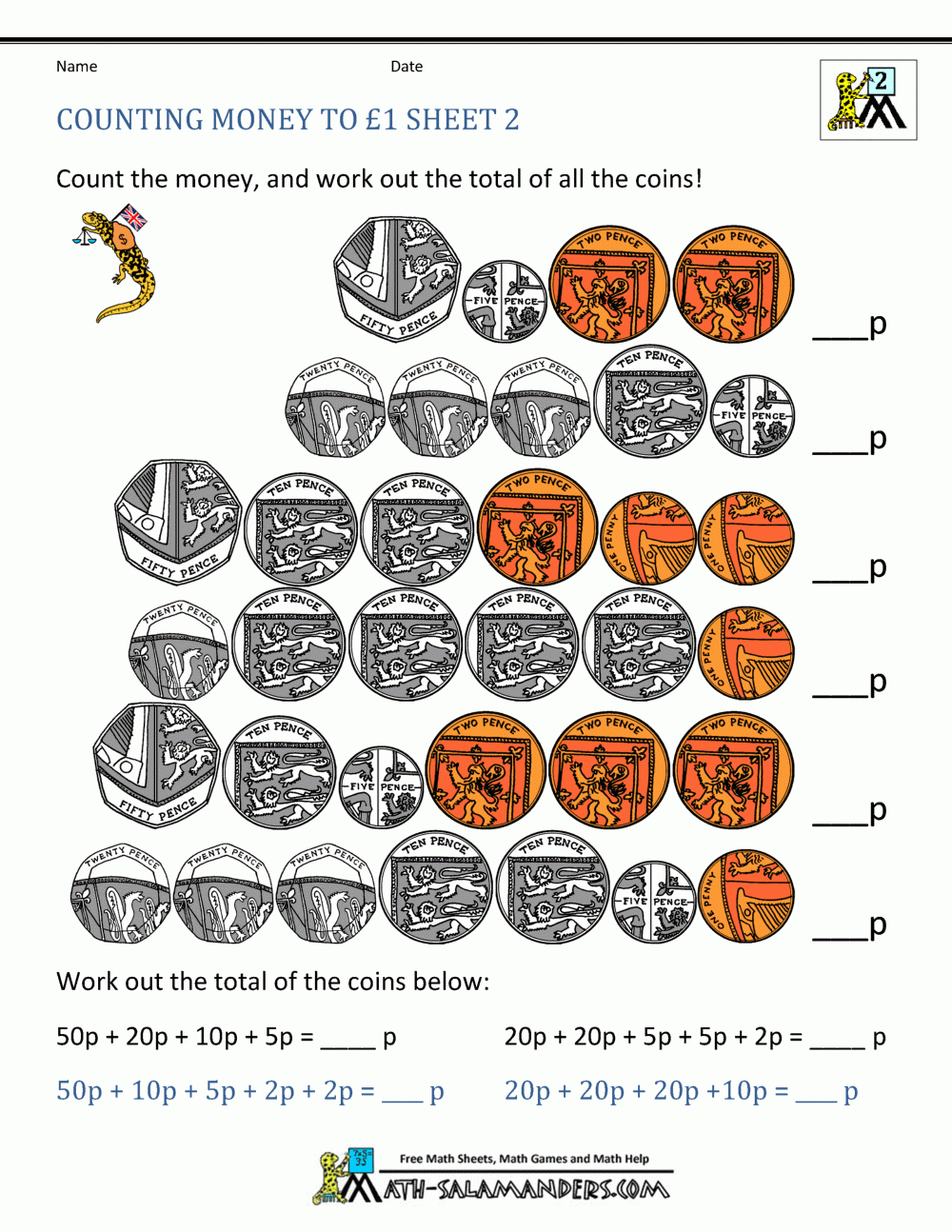 Math Money Worksheets