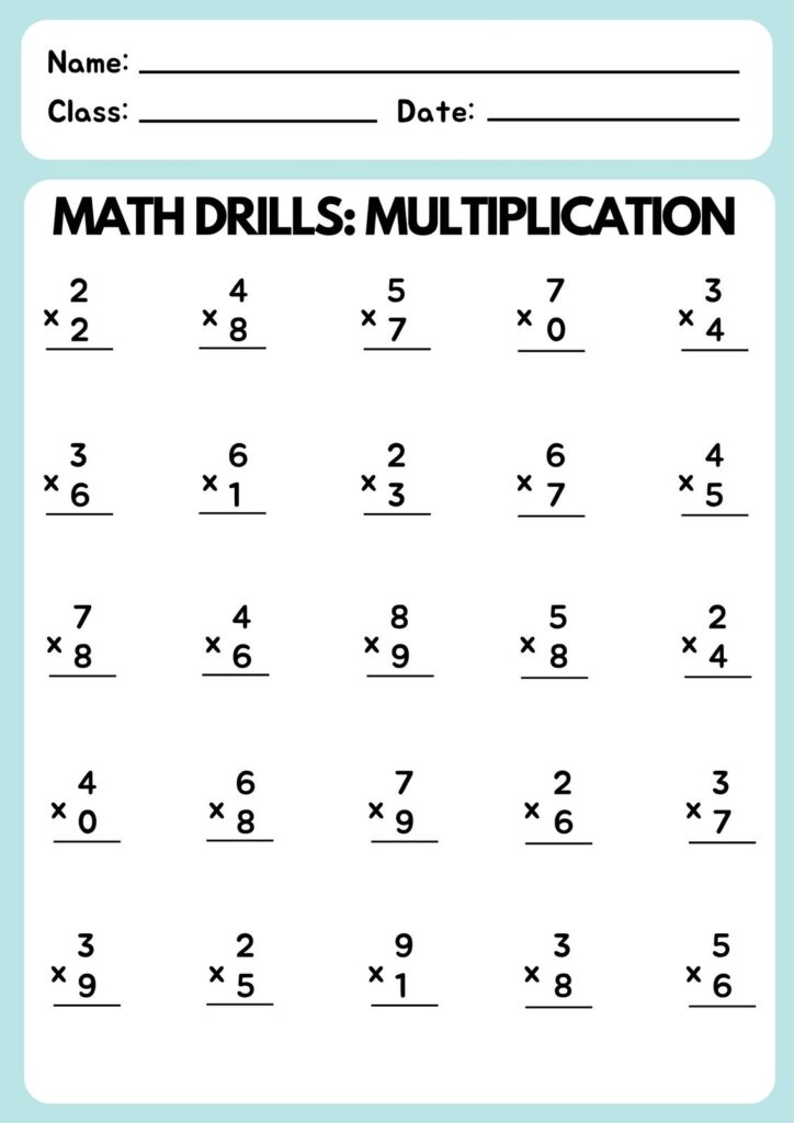 Multiply Math Worksheets