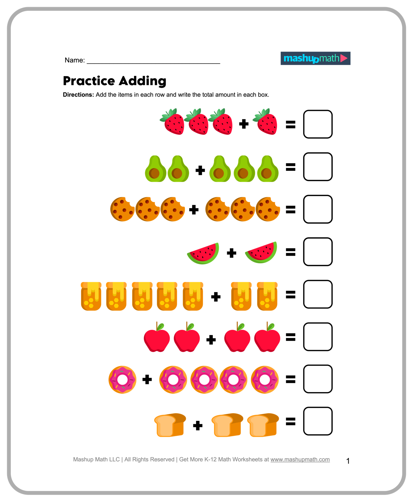 Free Pre K Math Worksheets Printable Mashup Math