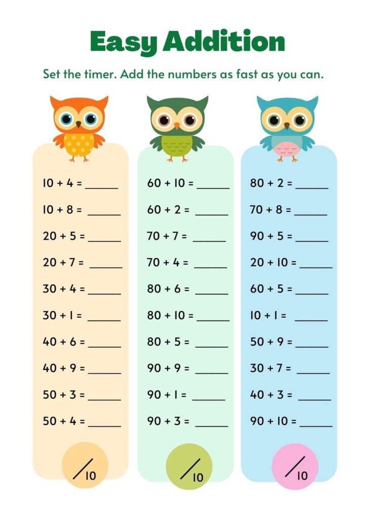 Printable Math Worksheets For Second Graders