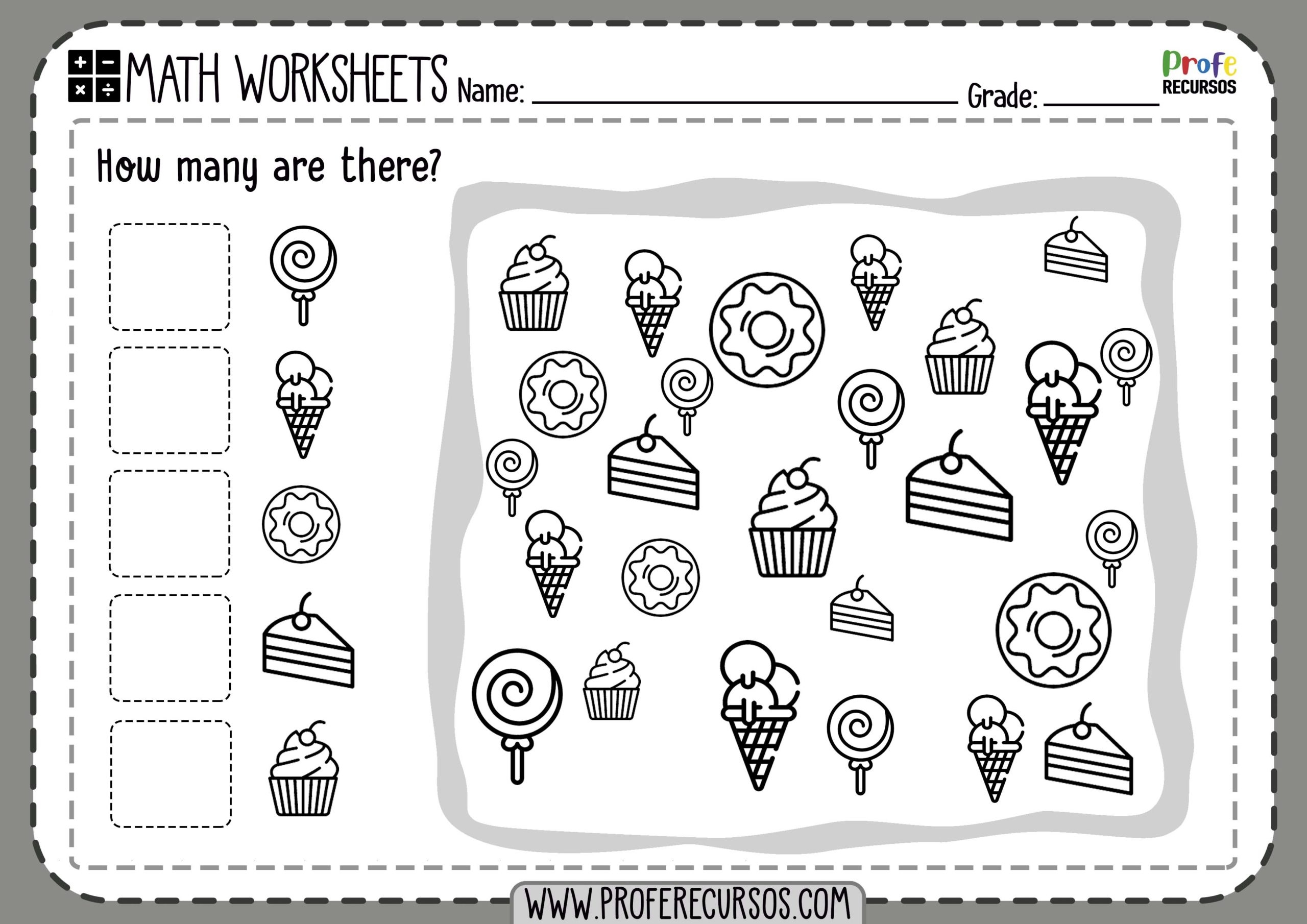 Math Worksheets For Kindergarten Counting