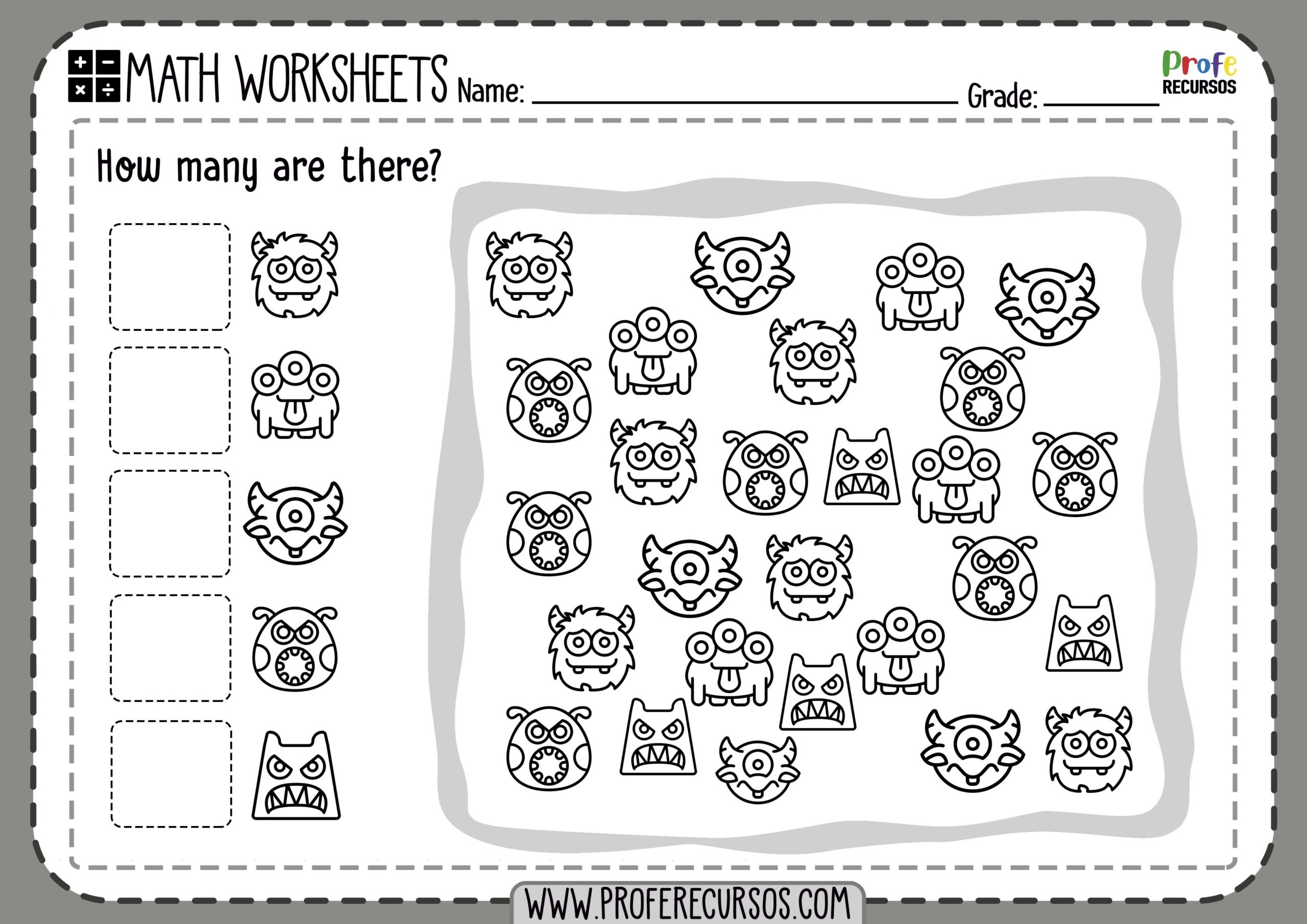 Counting Math Worksheets