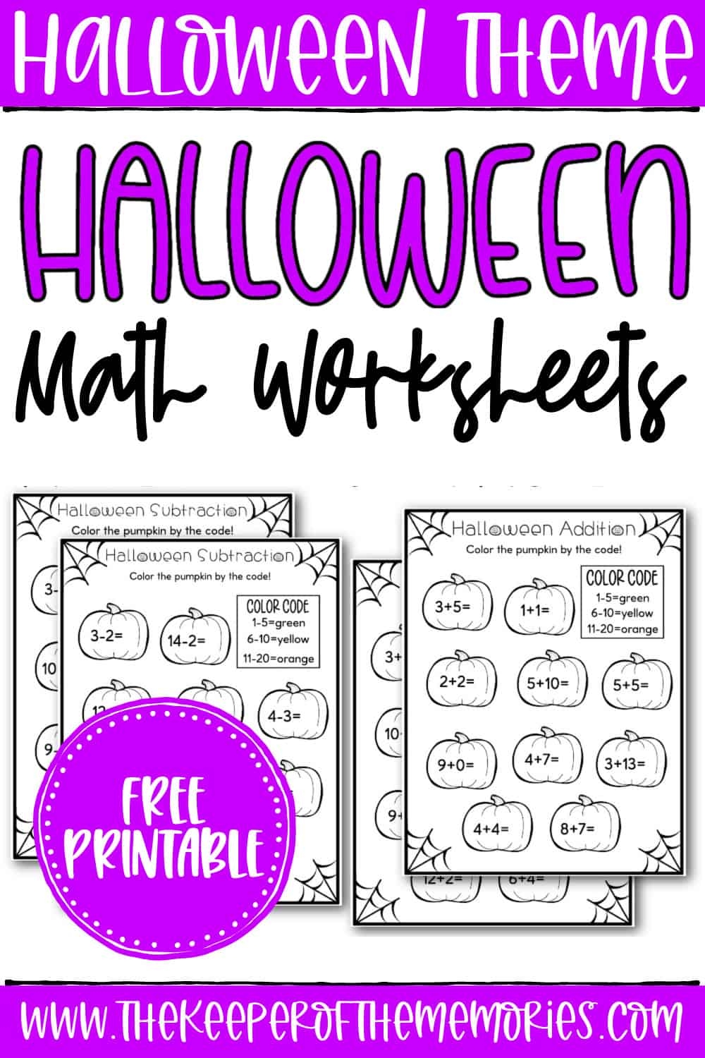 Pumpkin Math Worksheets