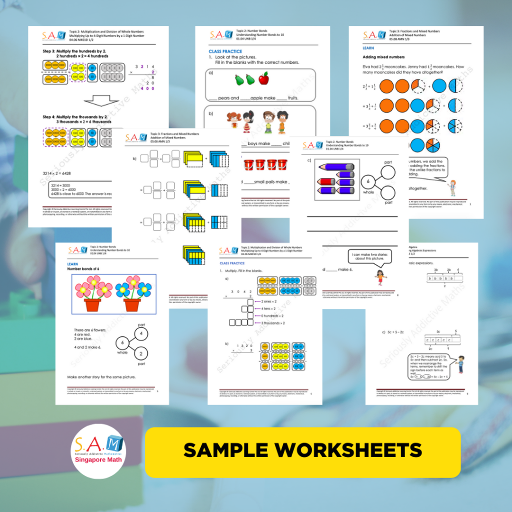 Free SAM Singapore Math Worksheets World s Largest Singapore 