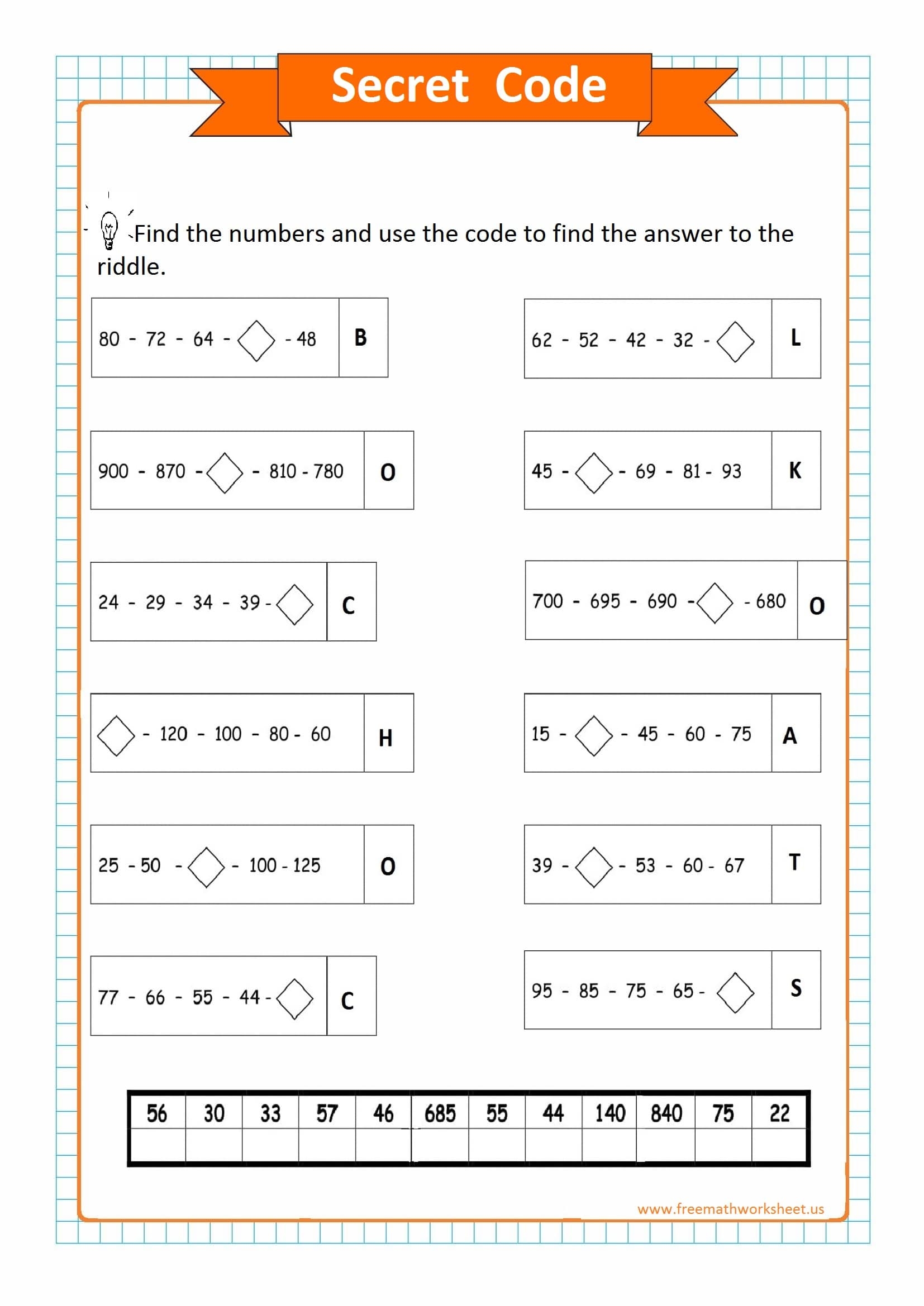 Free Secret Code Worksheet Download Free Secret Code Worksheet Png Images Free Worksheets On Clipart Library
