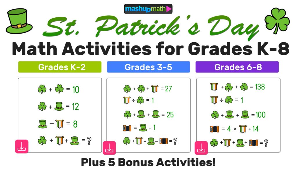 St Patrick’s Day Math Worksheets