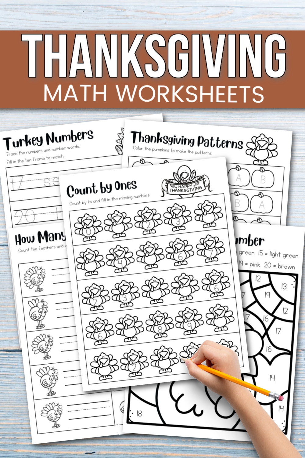 Free Thanksgiving Math Worksheets For Kindergarten