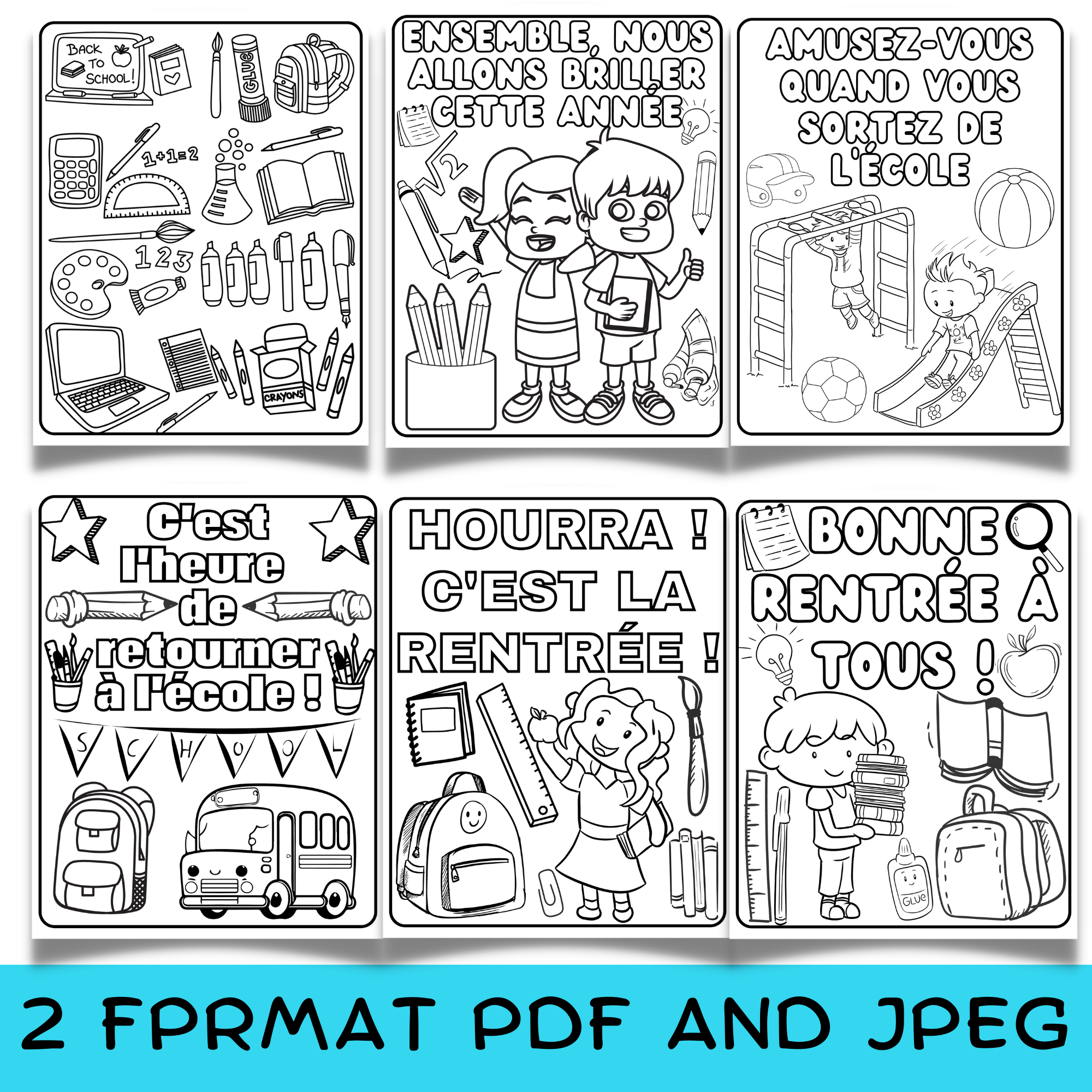 French Back To School Coloring Pages Rentr e Scolaire Coloriage Made By Teachers