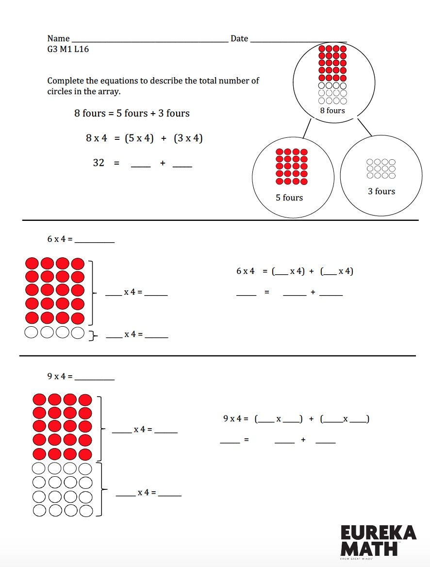 Eureka Math Worksheets