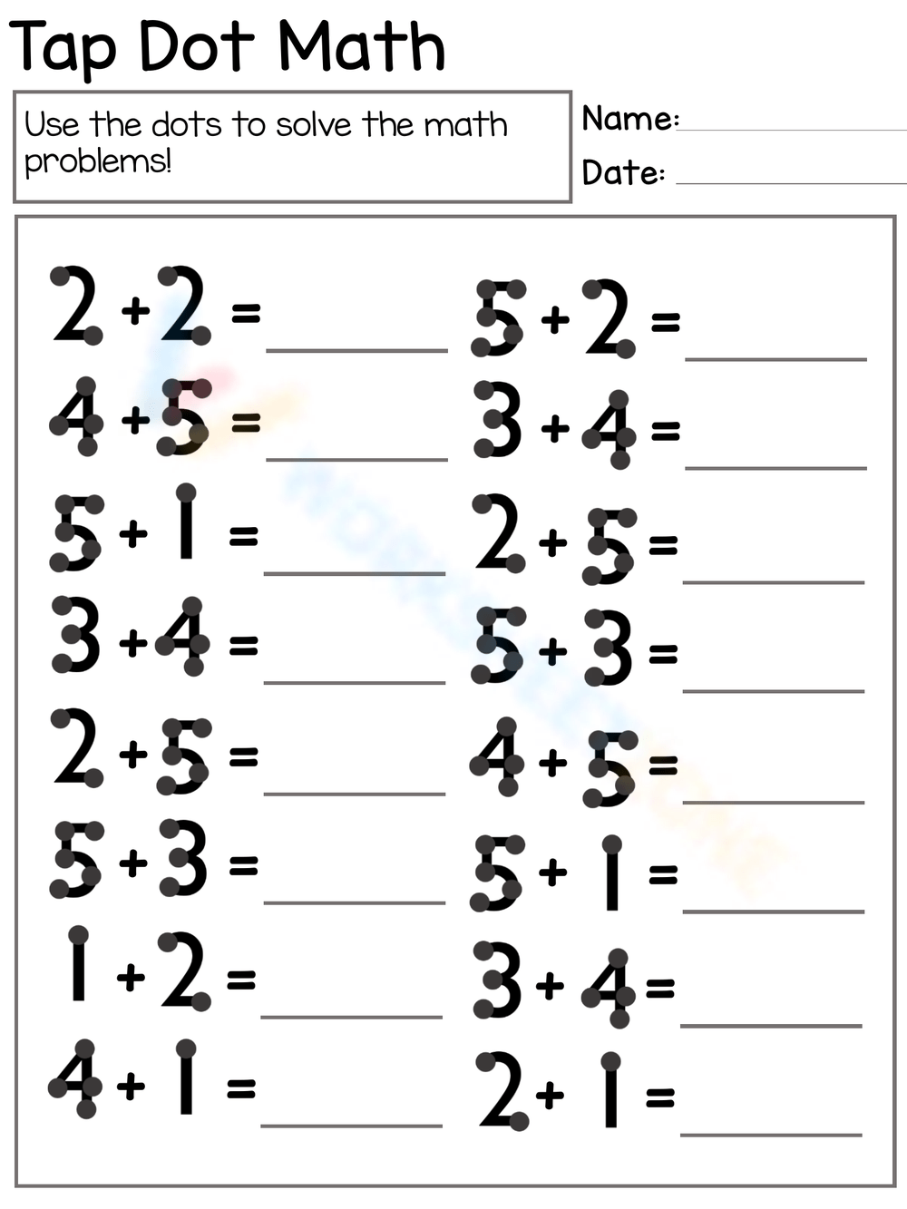 Grade 3 Touch Math Worksheets 2025