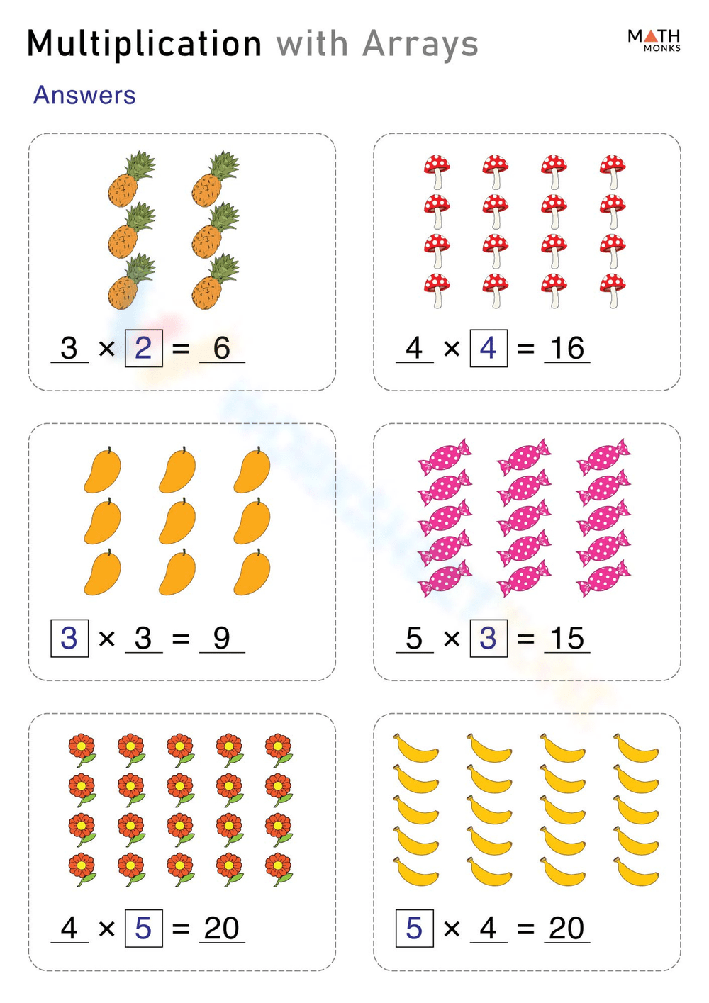 Grade 4 Multiplication With Arrays Worksheets 2025