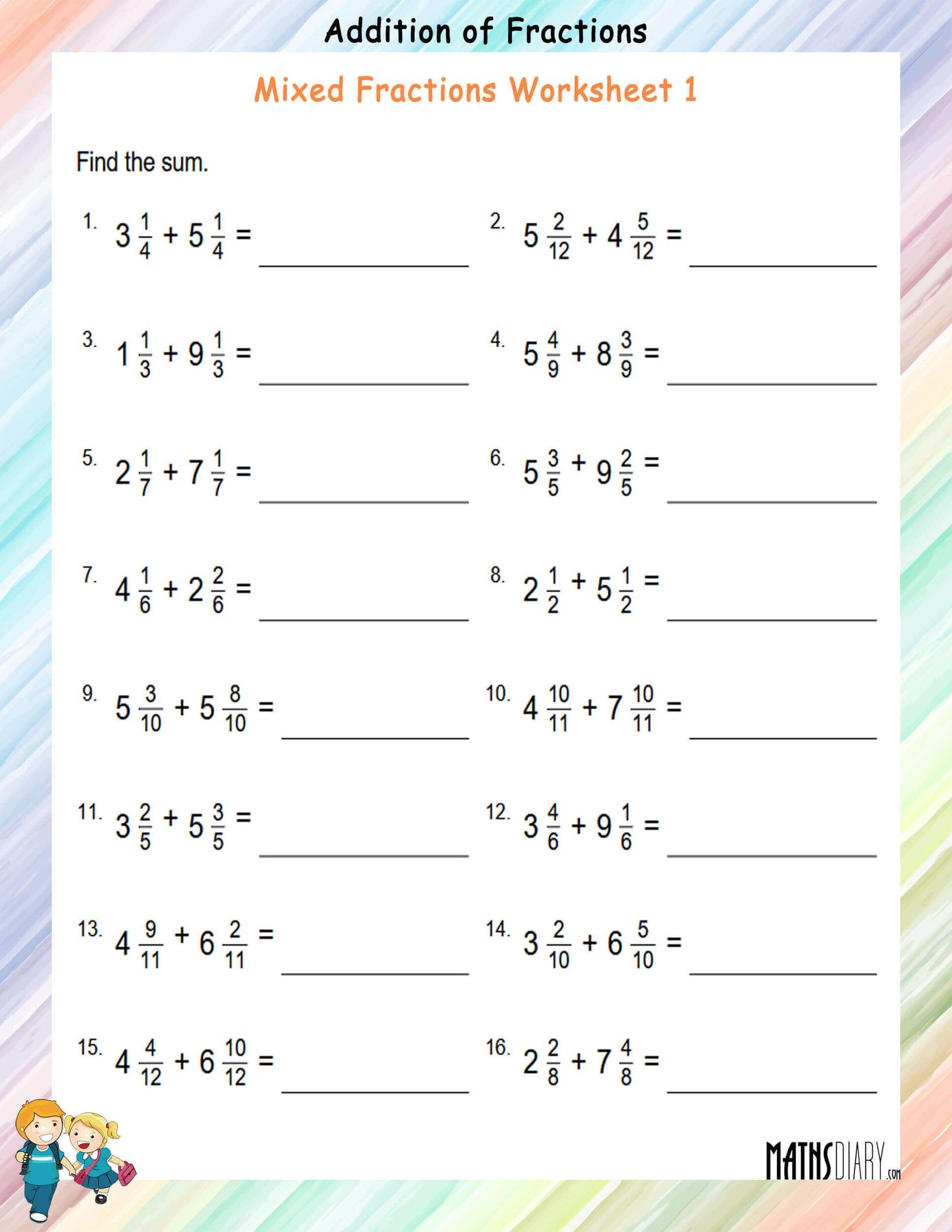 Math Worksheet Grade 5