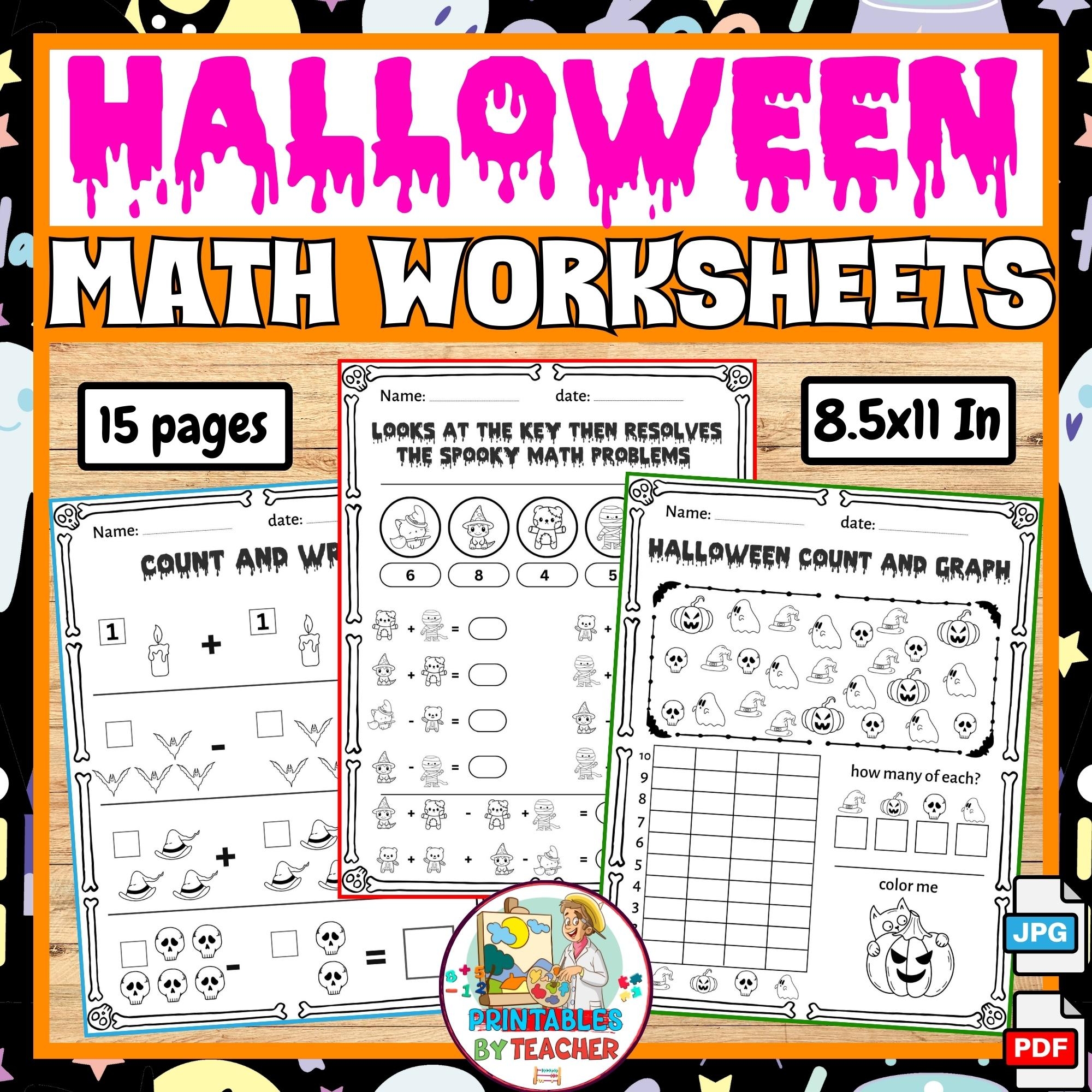 Halloween Math Worksheets 4th Grade
