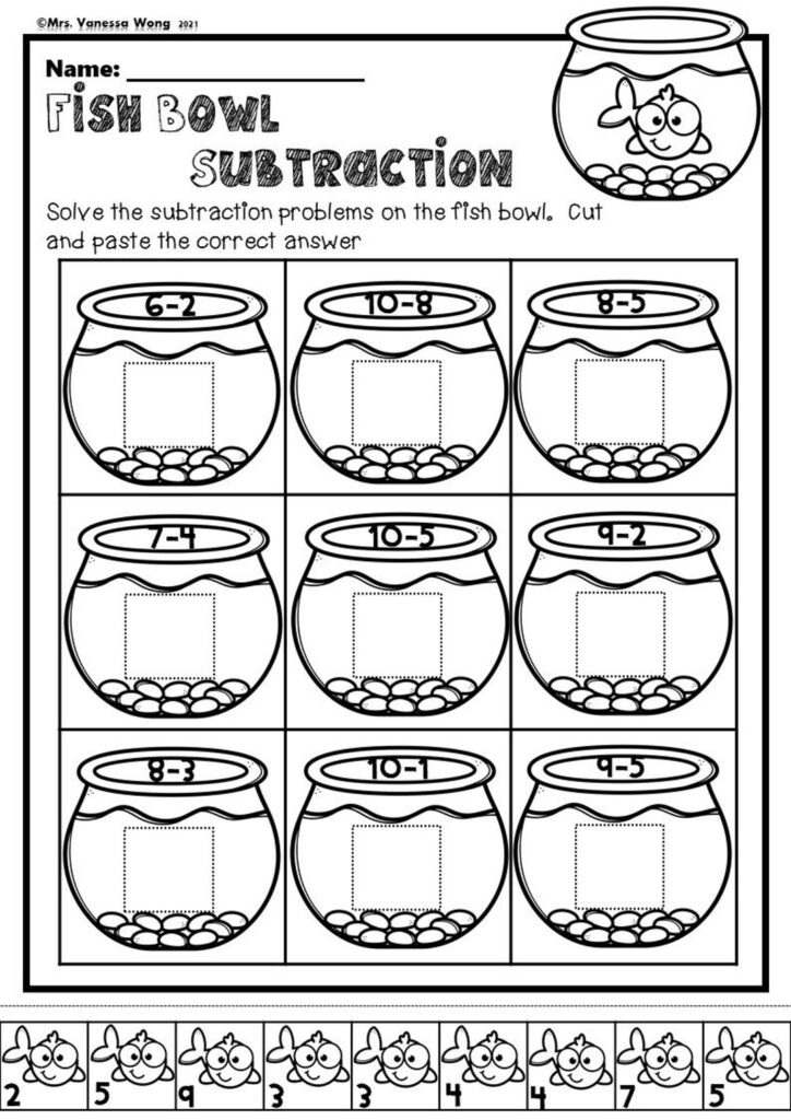 Math Cut And Paste Worksheets