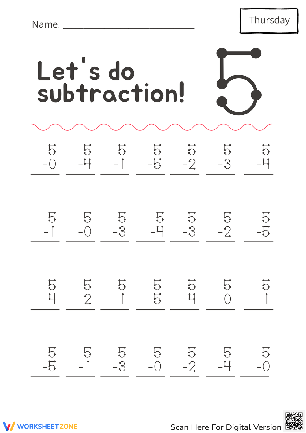 Touch Math Worksheets