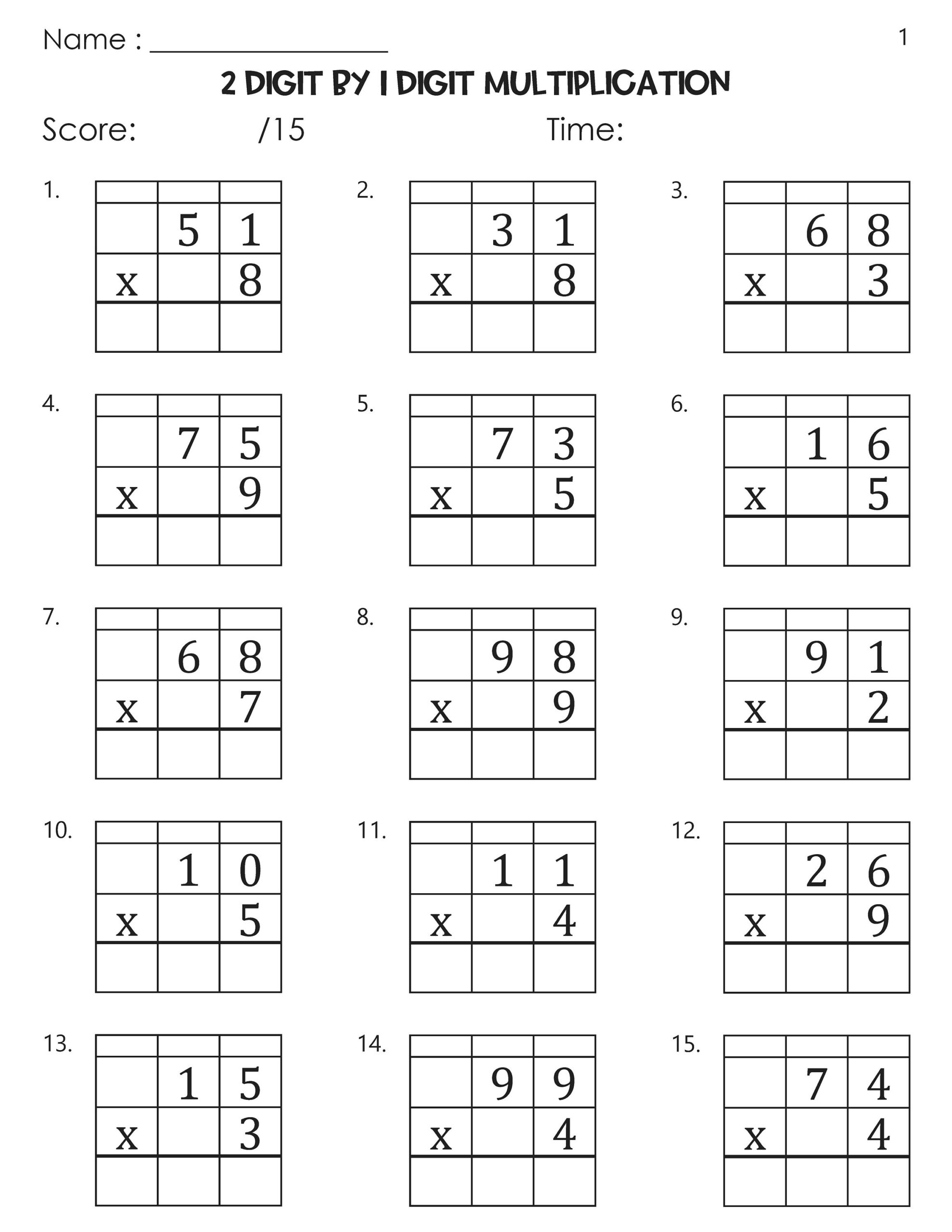 Lattice Math Worksheets