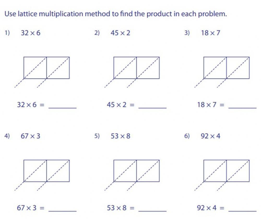 Lattice Multiplication Activity Live Worksheets Worksheets Library