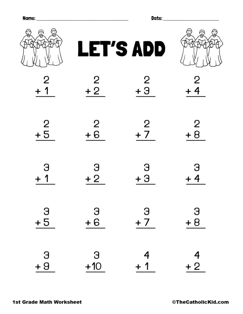 1st Grade Math Worksheets Addition