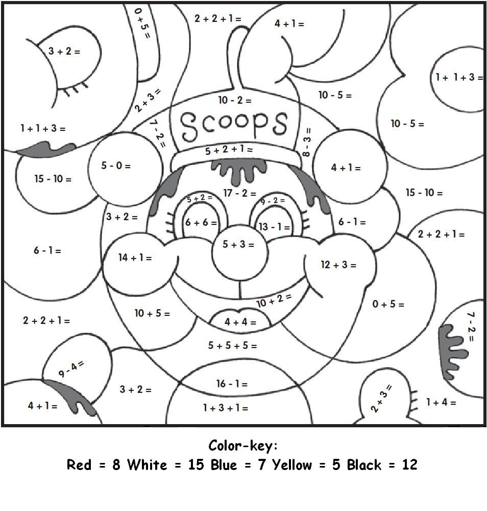 Free Printable Math Coloring Worksheets