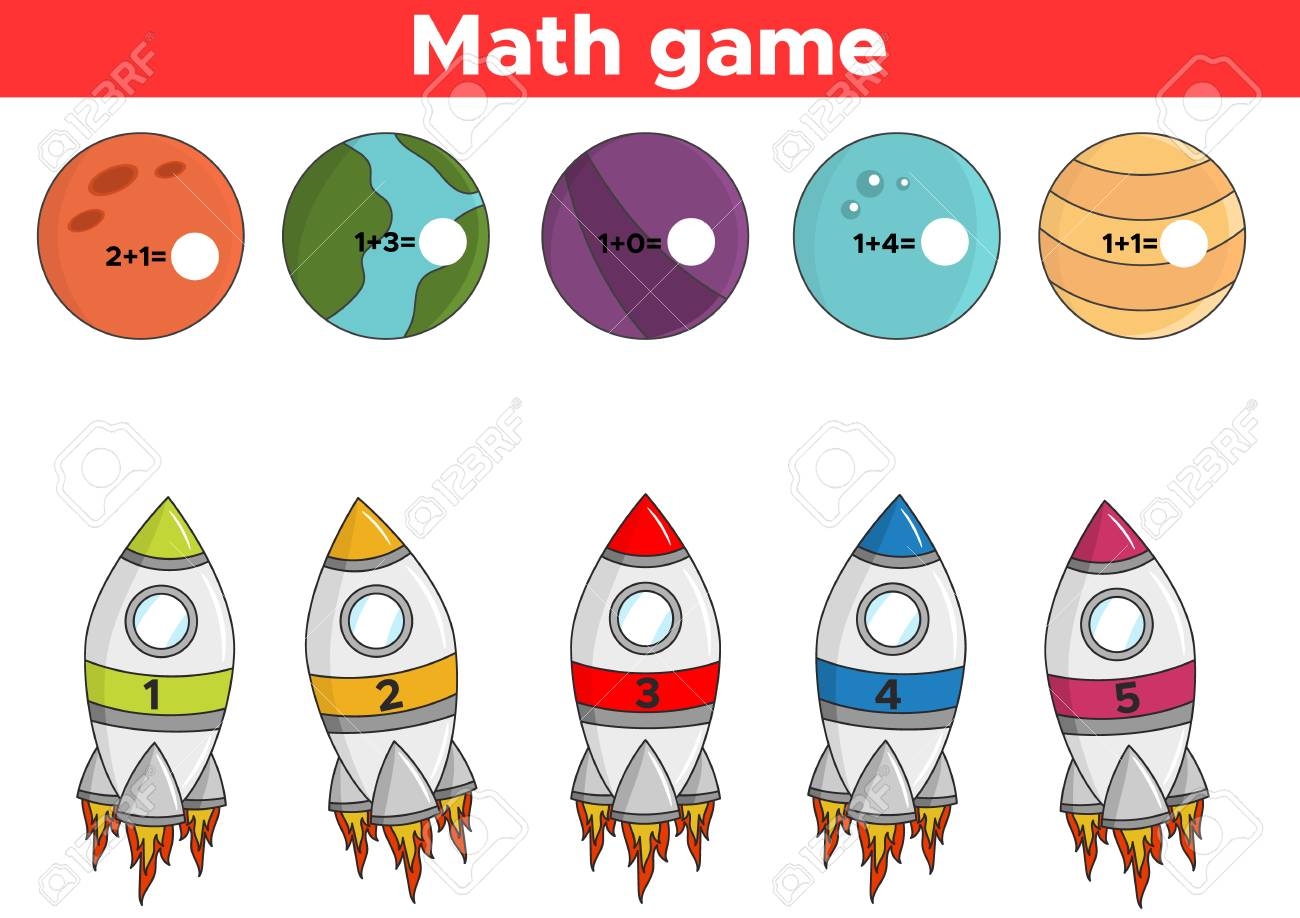 Rocket Math Addition Worksheets