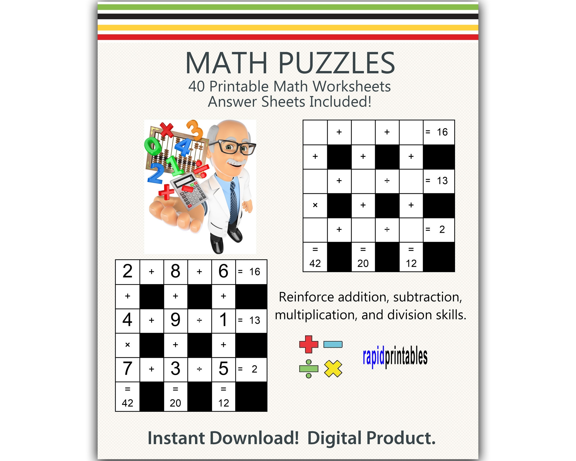 Math Riddles Worksheets