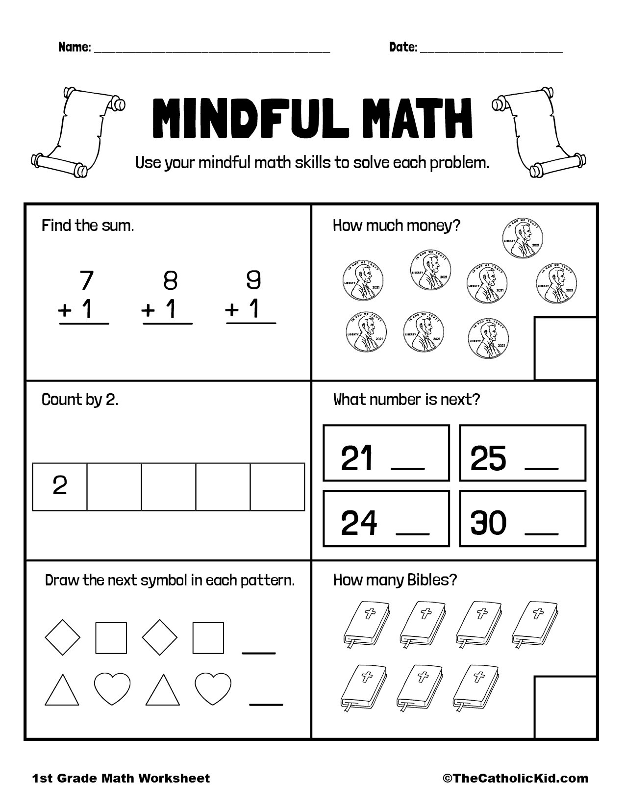 1st Grade Math Worksheets Free Printable