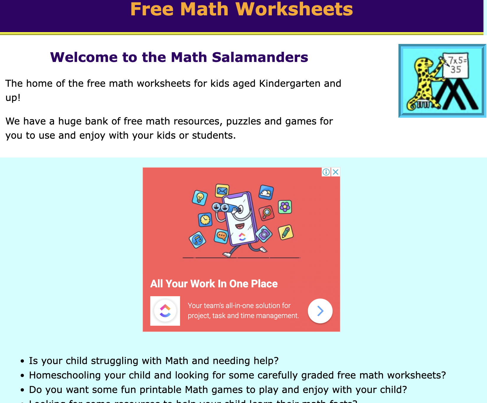 Math Salamanders Review August 2024 Update TopSchoolReviews