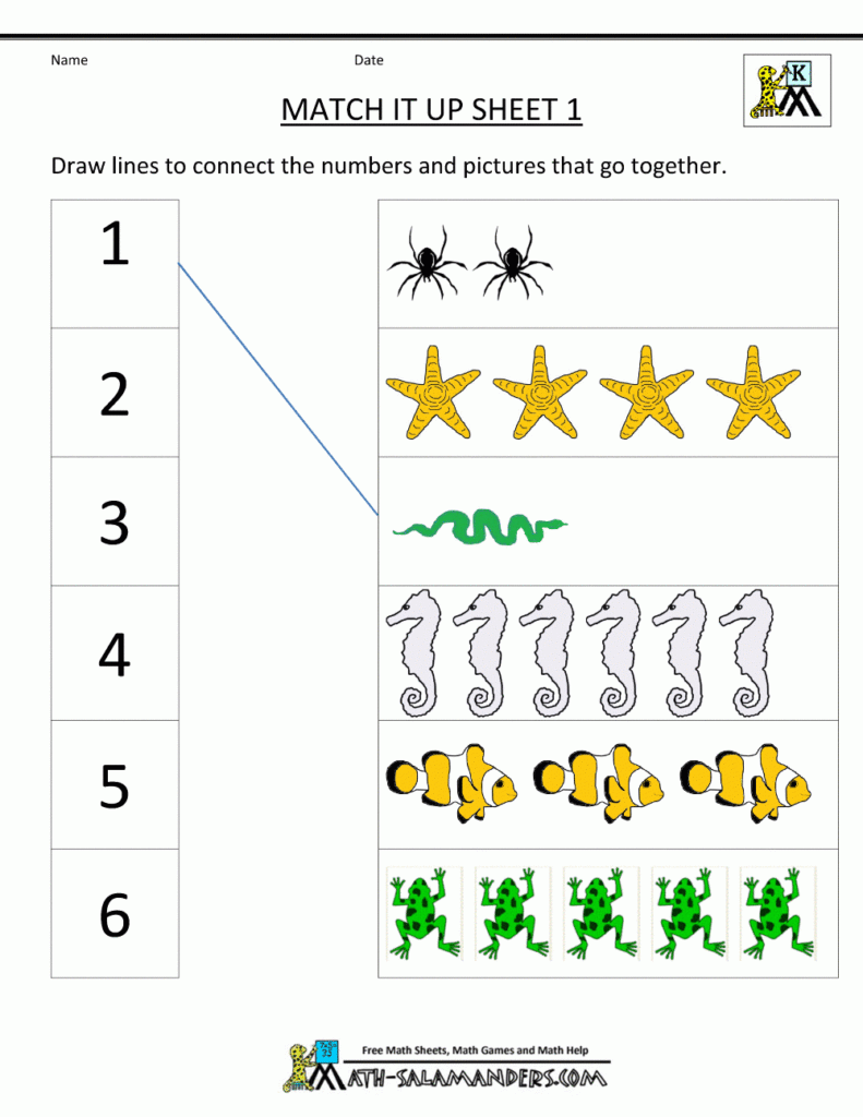 Simple Math For Kindergarten Worksheets