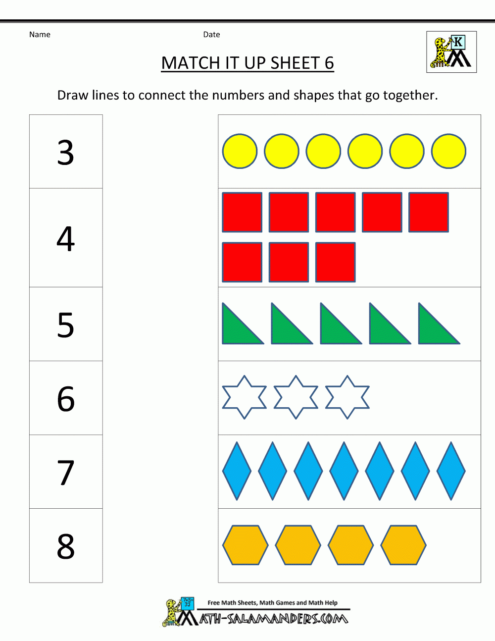 Math Worksheets Kindergarten Worksheets Library