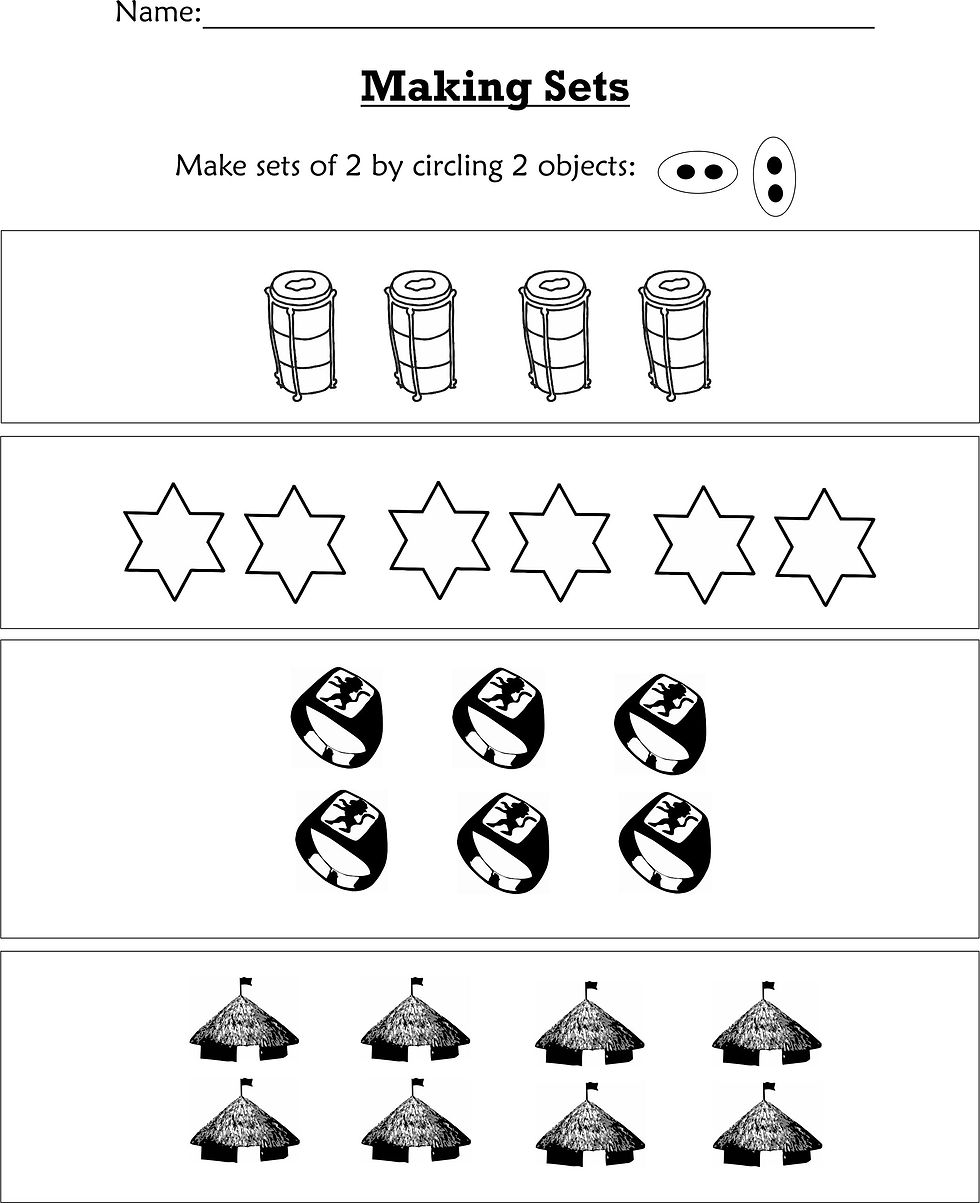 Pre K Worksheets Math