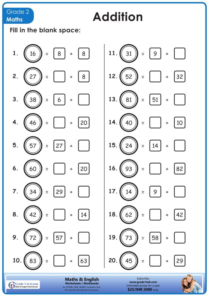 Class 2 Maths Worksheets