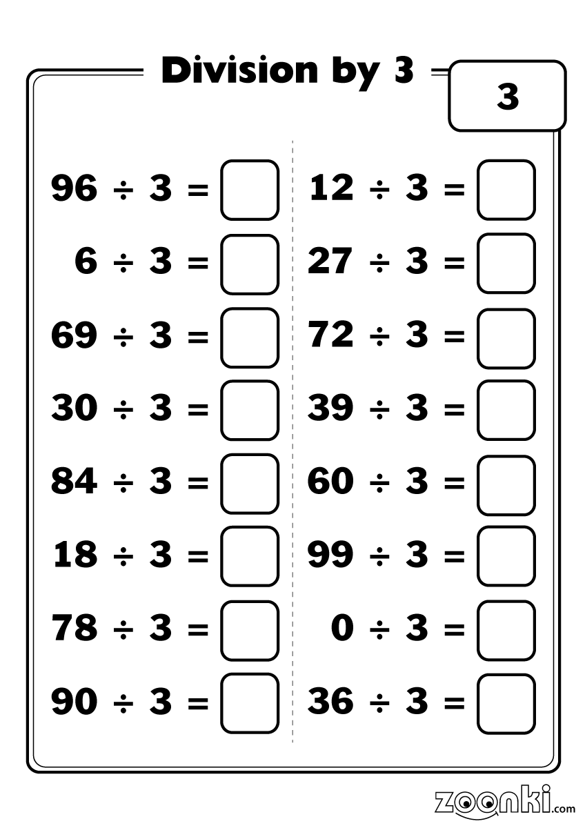 Maths Worksheets Division Zoonki Worksheets Library