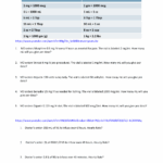 Medication Math Practice Worksheets