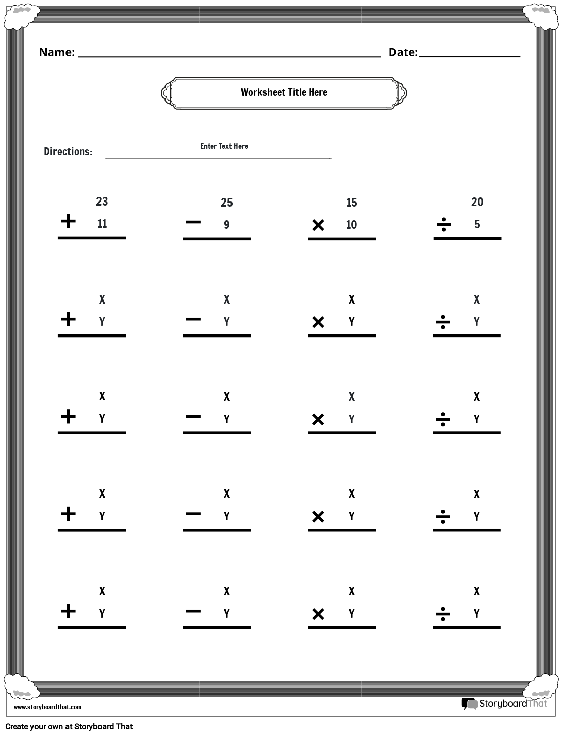 Mixed Operations Worksheets Free U0026 Printable
