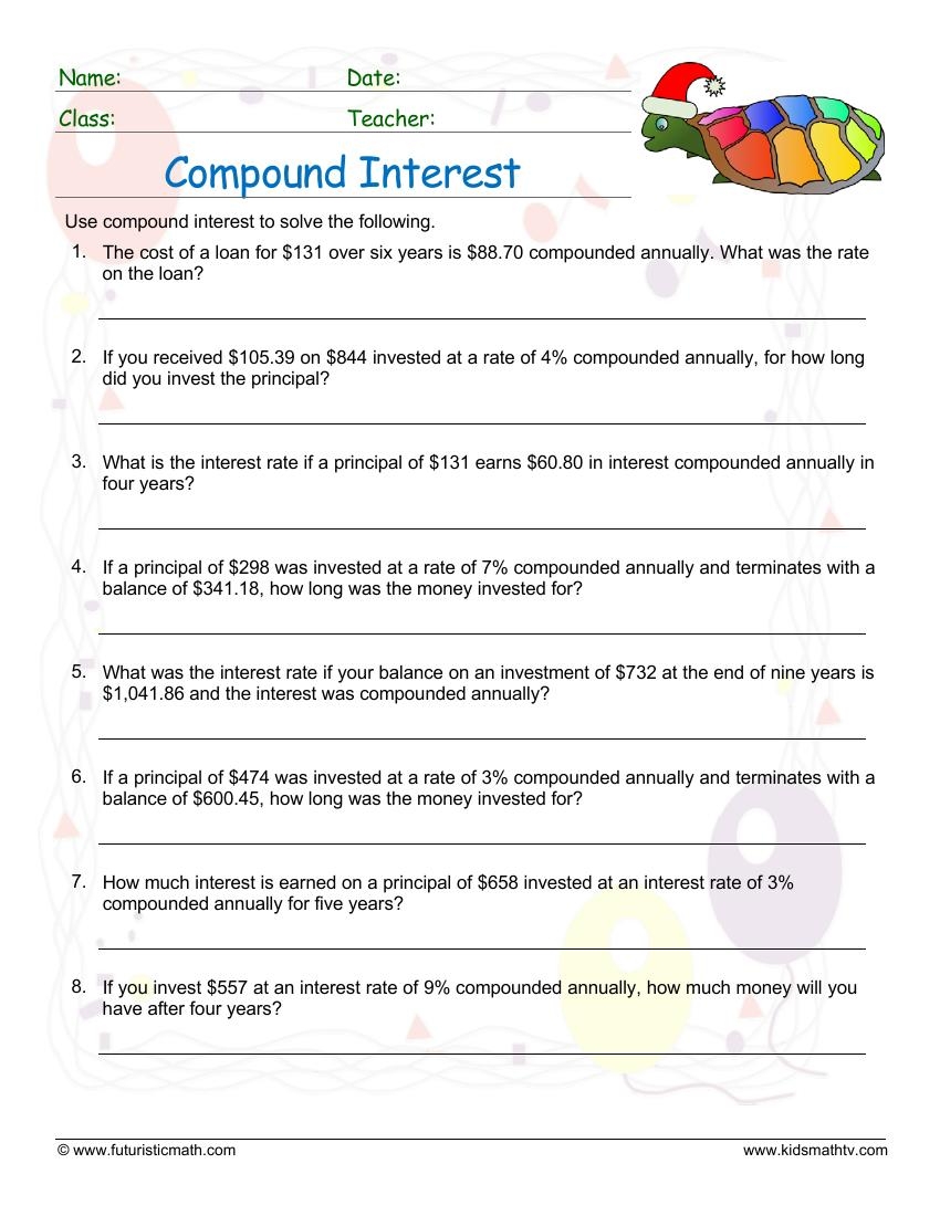 Money Math Worksheets Pdf